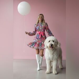 Colorful Paisley Long Sleeve Dress